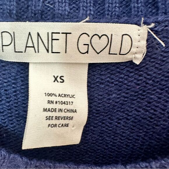 Planet Gold XS blue Drake Hotline Bling Santa Sweater - Picture 3 of 4